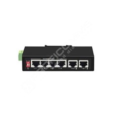 BDCOM IES200-1006T: 6-Port 100M RJ45 Unmanaged Industrial Switch (DC 12~55V redundant dual power input; operating temperature: -40~85°C; lightning protection level of 6KV; IP40; DIN-rail installation,  excluding power cord)