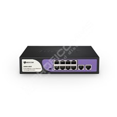 BDCOM S1000-8P2F: 8-port 100M PoE + 2-port 100M RJ45 Unmanaged PoE Switch,  DIP function,  built-in AC220V power supply,  PoE budget 90W,  desk-top installation