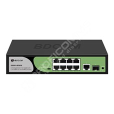 BDCOM S1500-8P1G1S: 8-port GE PoE + 1-port GE uplink RJ45 + 1-port GE uplink SFP Unmanaged PoE Switch,  DIP function,  built-in AC220V power supply; 110W PoE budget,  desktop installation