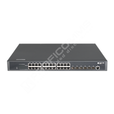 BDCOM S3900-24T6X: 24-Port Gigabit RJ45 + 6-Port 10G SFP+ L3 Stackable Managed Switch (2 power slots,  single hot-swap AC-220V power supply,  with cooling fan,  1U,  19-inch rack-mounted installation)