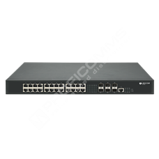 BDCOM S5700-24ET6X: 24-Port 2.5G RJ45 + 6-Port 10G SFP+ L3 Managed Switch (built-in single AC-220V power supply; with cooling fan, 1U, standard 19-inch rack-mounted installation)