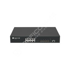 BDCOM S5700-8EP4X: 8-Port 2.5G PoE+ 4-Port 10G SFP+ L3 Managed Switch (built-in single AC-220V power supply; 370W POE budget; with cooling fan, 1U, standard 19-inch rack-mounted installation)