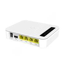 genexis XG6846B-L3: Inteno 5-port Gigabit L2 Managed Switch, 1x Gigabit Combo Port WAN (10/100/1000Base-T RJ45 shared with 100/1000Base-X SFP slot), 4x 10/100/1000Base-T RJ45 LAN, 1x USB 2.0, VLAN, IGMP, HTTP/TFTP/TR-069, optional tray & CATV module, GenXOS, L3 Routing