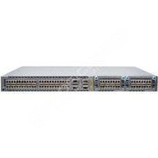 Juniper EX4600-40F-DC-AFI: EX4600, 24 SFP+/SFP ports, 4 QSFP+ ports, 2 expansion slots, redundant fans, 2 DC power supplies, back to front airflow