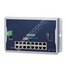 Planet WGS-4215-16P2S: IP30, IPv6/IPv4, 16-Port 1000T 802.3at PoE + 2-Port 100/1000X SFP Wall-mount Managed Ethernet Switch (-10 to 60 C, dual power input on 48-54VDC terminal block and power jack, SNMPv3, 802.1Q VLAN, IGMP Snooping, TLS, SSH, ACL, 250m Extend mode, suppor